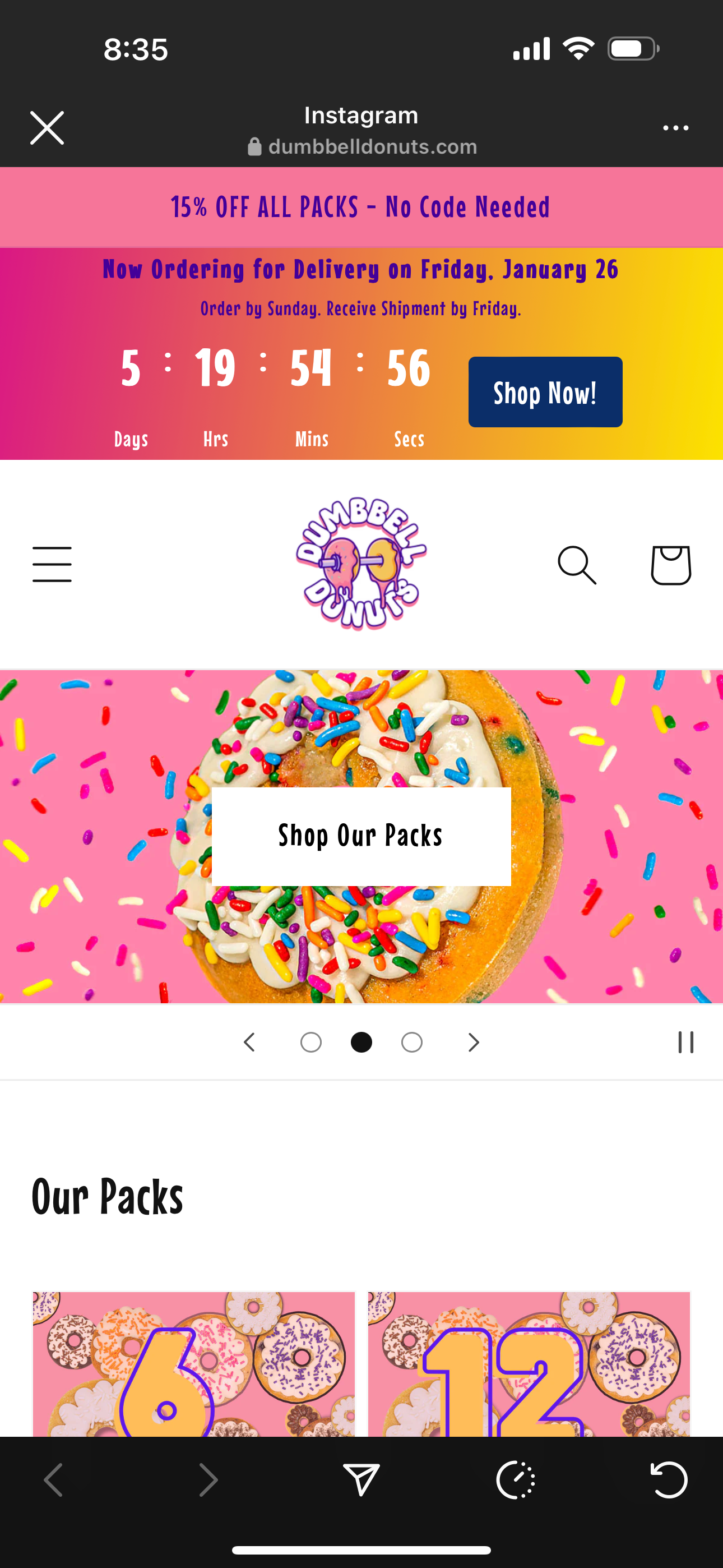 Instagram in-app browser
