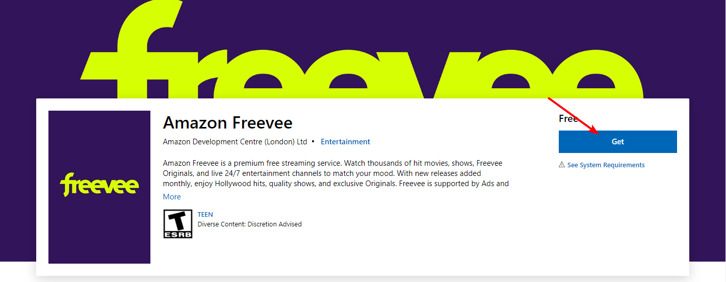 Кнопка Получить в Microsoft Store