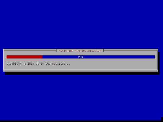 Процесс установки GRUB и завершение установки системы
