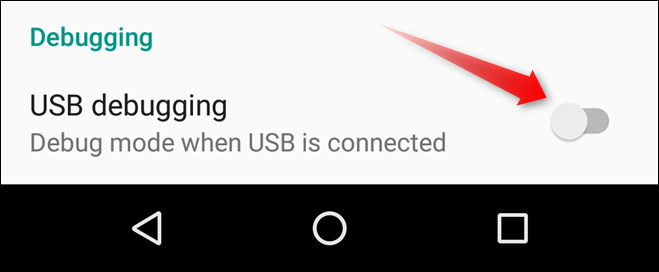 Включение Отладки по USB с подтверждением