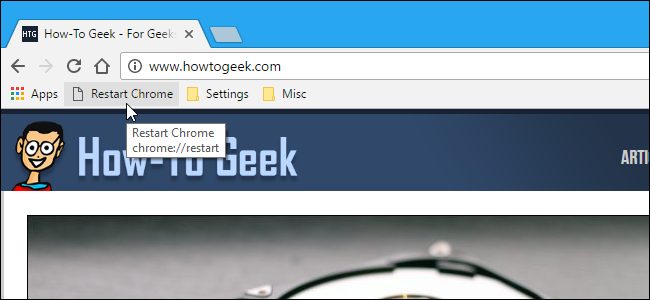 Перезапустить Chrome одним щелчком