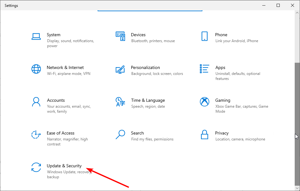 Параметры обновления Windows — Проверка обновлений