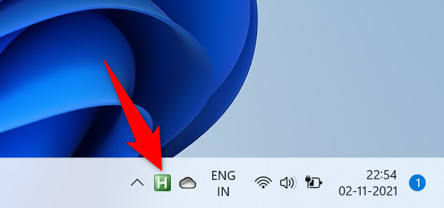 Windows Cursor Hider в системном трее.