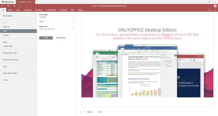 Логотип и пример документа ONLYOFFICE