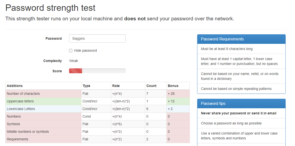 Слабый пароль