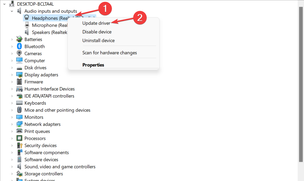 Обновление драйвера устройства
