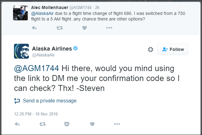 Написать в соцсети компании и получить быстрый ответ