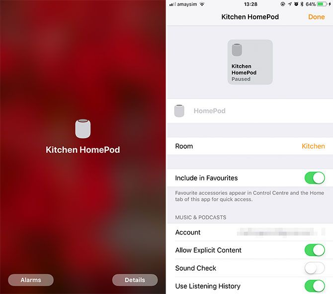HomePod Settings