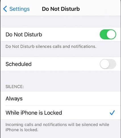 Режим не беспокоить - Не приходят текстовые уведомления на iPhone