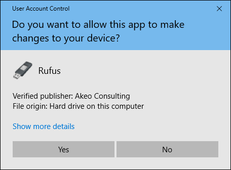 Rufus: выбор накопителя