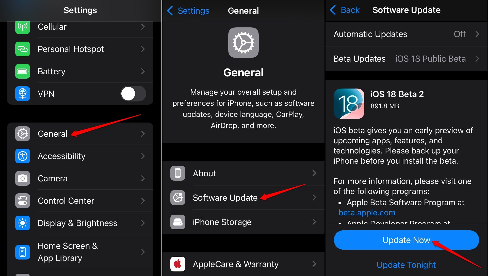 Установка iOS 18 на iPhone