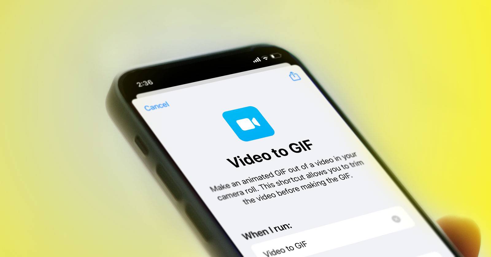 Создать GIF из видео на iPhone