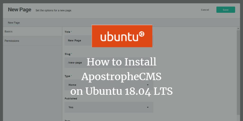 Установка ApostropheCMS на Ubuntu 18.04