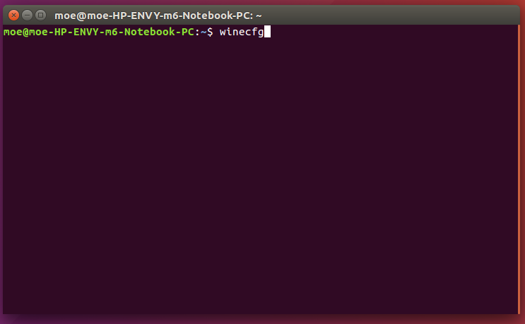 Окно winecfg — конфигурация окружения Wine