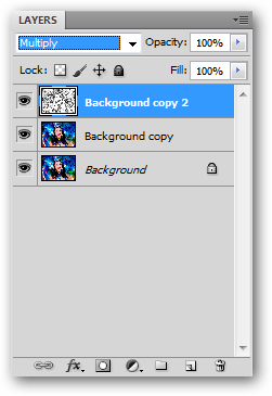 Чёрно-белая контурная шриховка после Photocopy