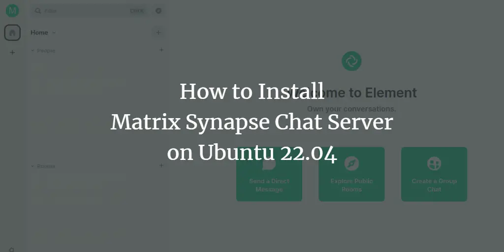 Установка Matrix Synapse на Ubuntu 22.04