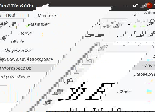 Перемещение окна через контекстное меню заголовка в GNOME