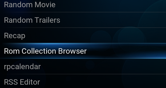 Установка ROM Collection Browser через репозиторий Kodi