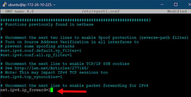 Файл sysctl в консоли