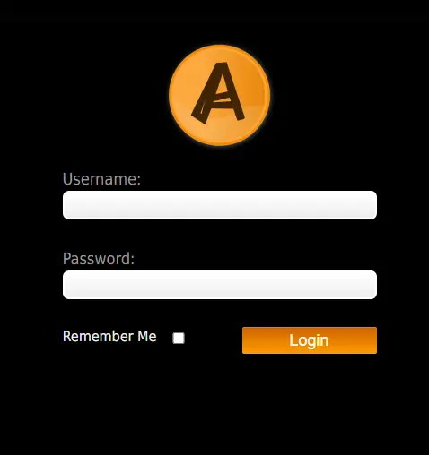 Страница входа Ampache