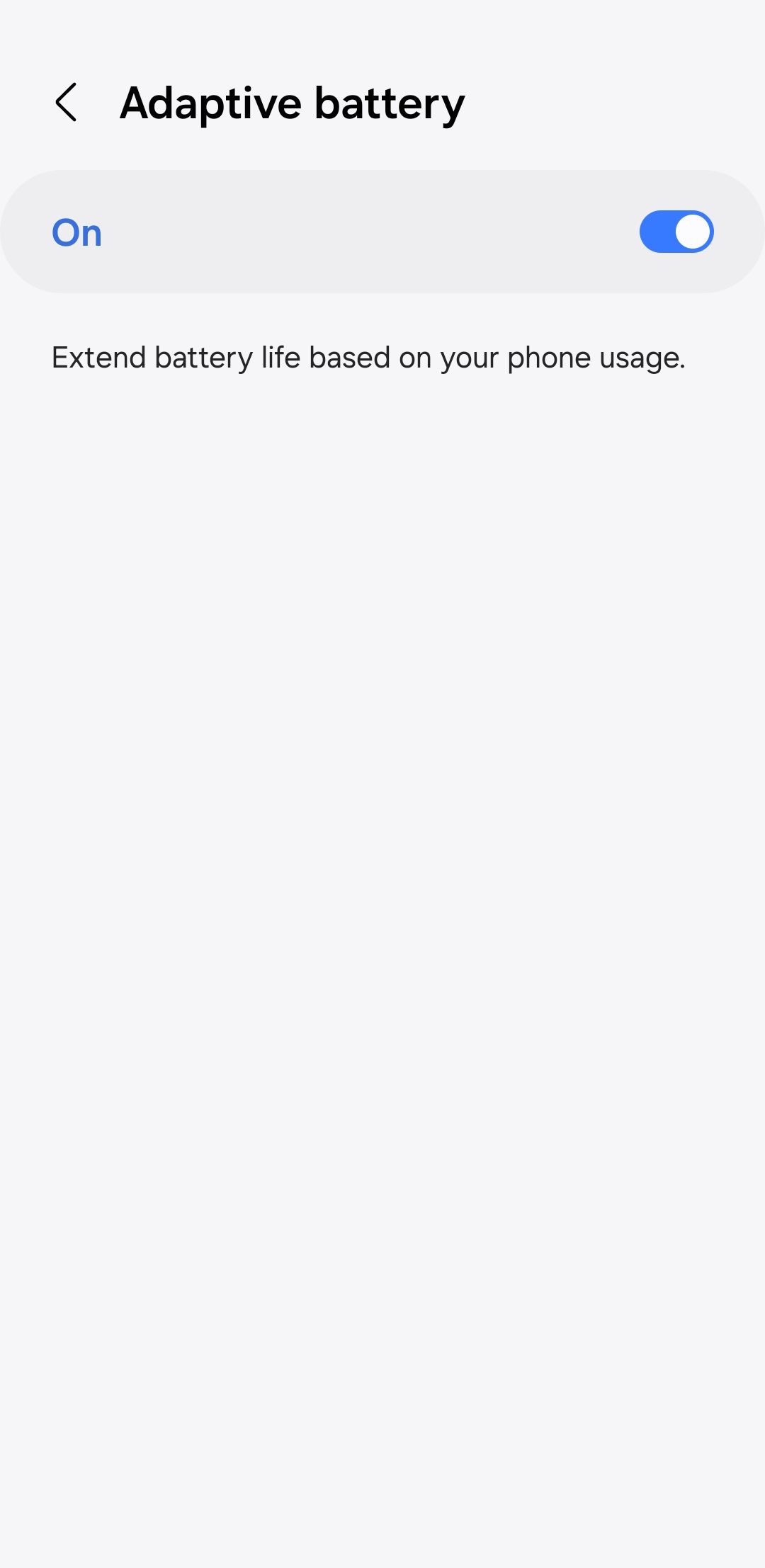 Включение Adaptive Battery в Android