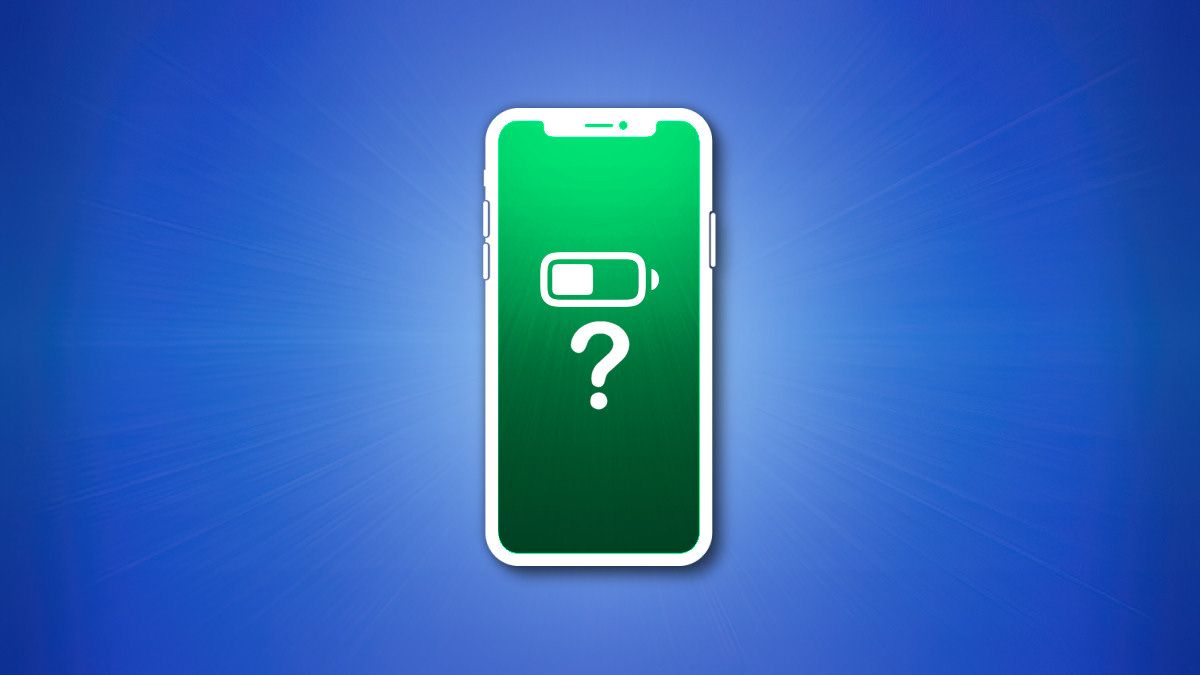 Схематичный iPhone 12 с иконкой батареи и вопросительным знаком