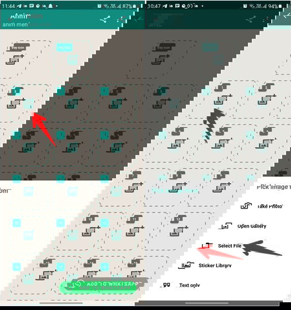 Добавление GIF или видео для создания анимированного стикера