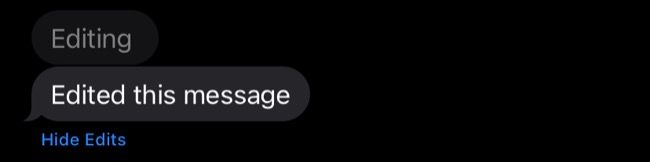 Уведомление о том, что сообщение отредактировано.