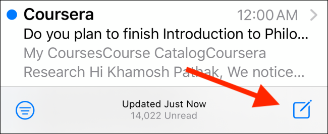 Tap on New button