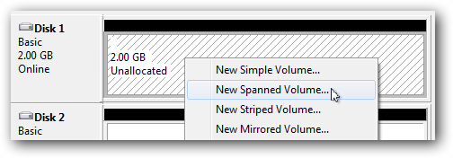 Контекстное меню для создания нового спан-тома