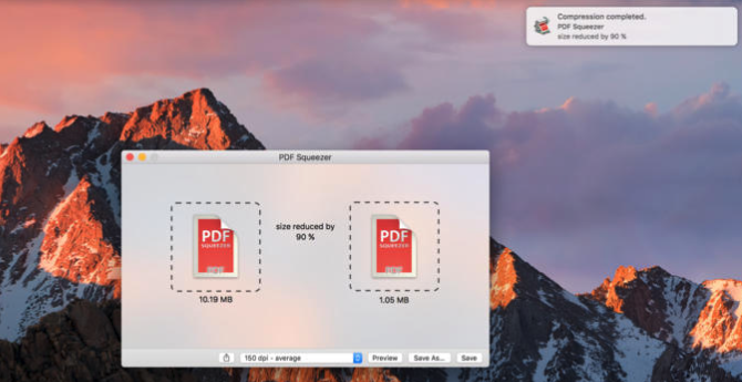 Интерфейс PDF Squeezer