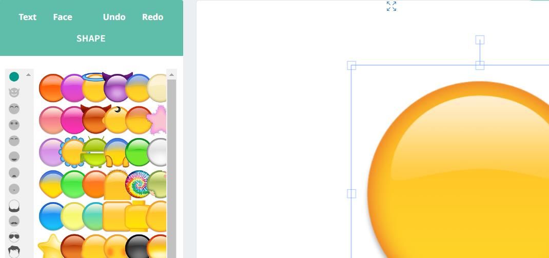Формы эмодзи в Angel Emoji Maker