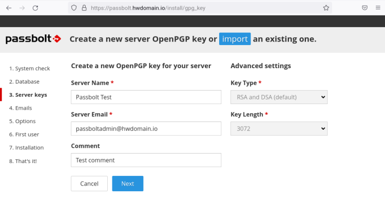 Генерация OpenPGP ключа