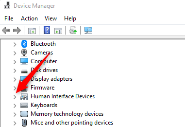 Разверните Устройства интерфейса человека