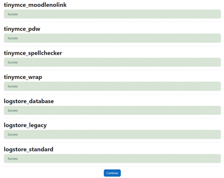 Процесс установки Moodle