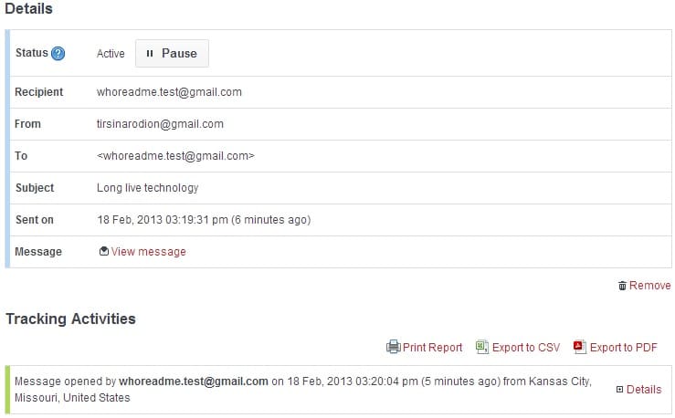 WhoReadMe панель уведомлений