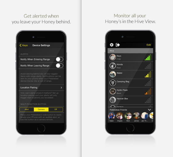 Маленький трекер PebbleBee Honey рядом с дорожной таблетницей