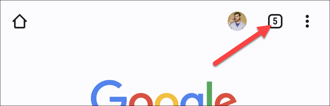 Кнопка просмотра вкладок Chrome