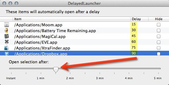 Ajustez les temps de délai pour chaque application selon vos besoins.