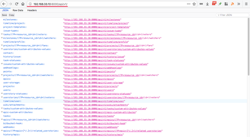 Taiga API ответ