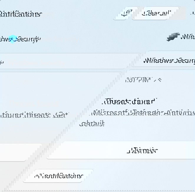 Уведомление Windows Defender: обнаружена и заблокирована угроза