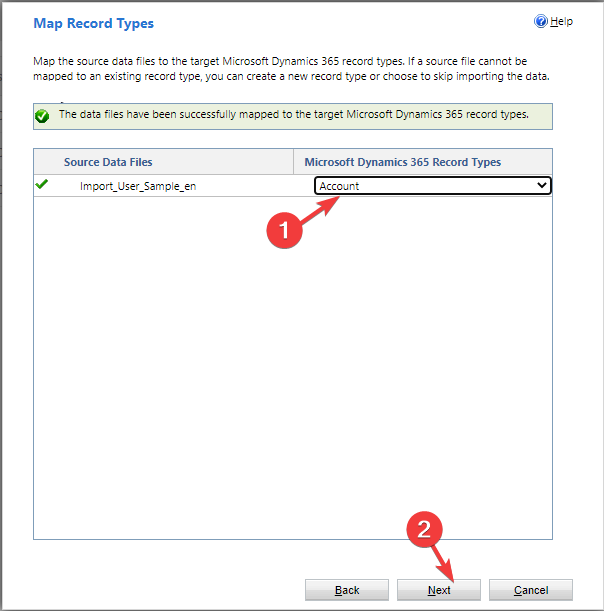Соответствие типов данных при разметке