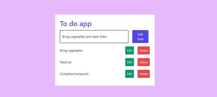 Редактирование существующей задачи To‑Do