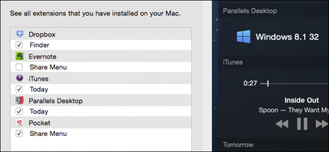 Включение и отключение расширений в macOS