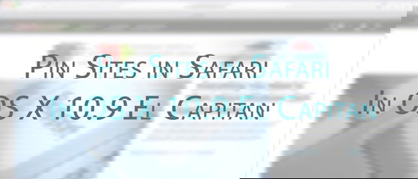 Как закреплять сайты в Safari (El Capitan)