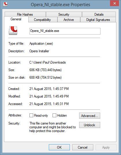 Детали цифровой подписи установщика