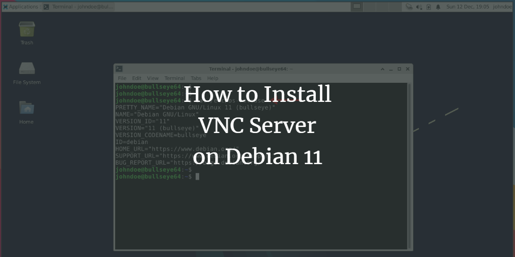 Установка VNC на Debian 11 — TigerVNC