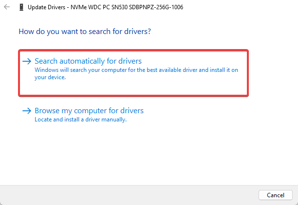 Поиск драйверов автоматически