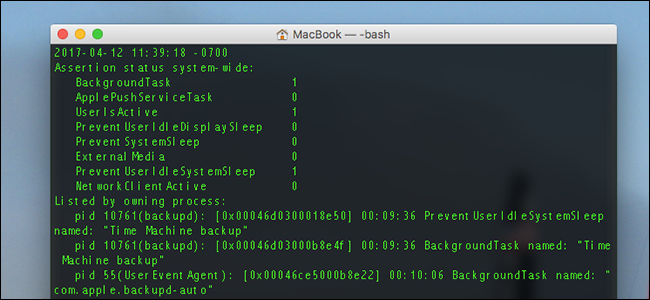 Mac не засыпает — найти причину через pmset