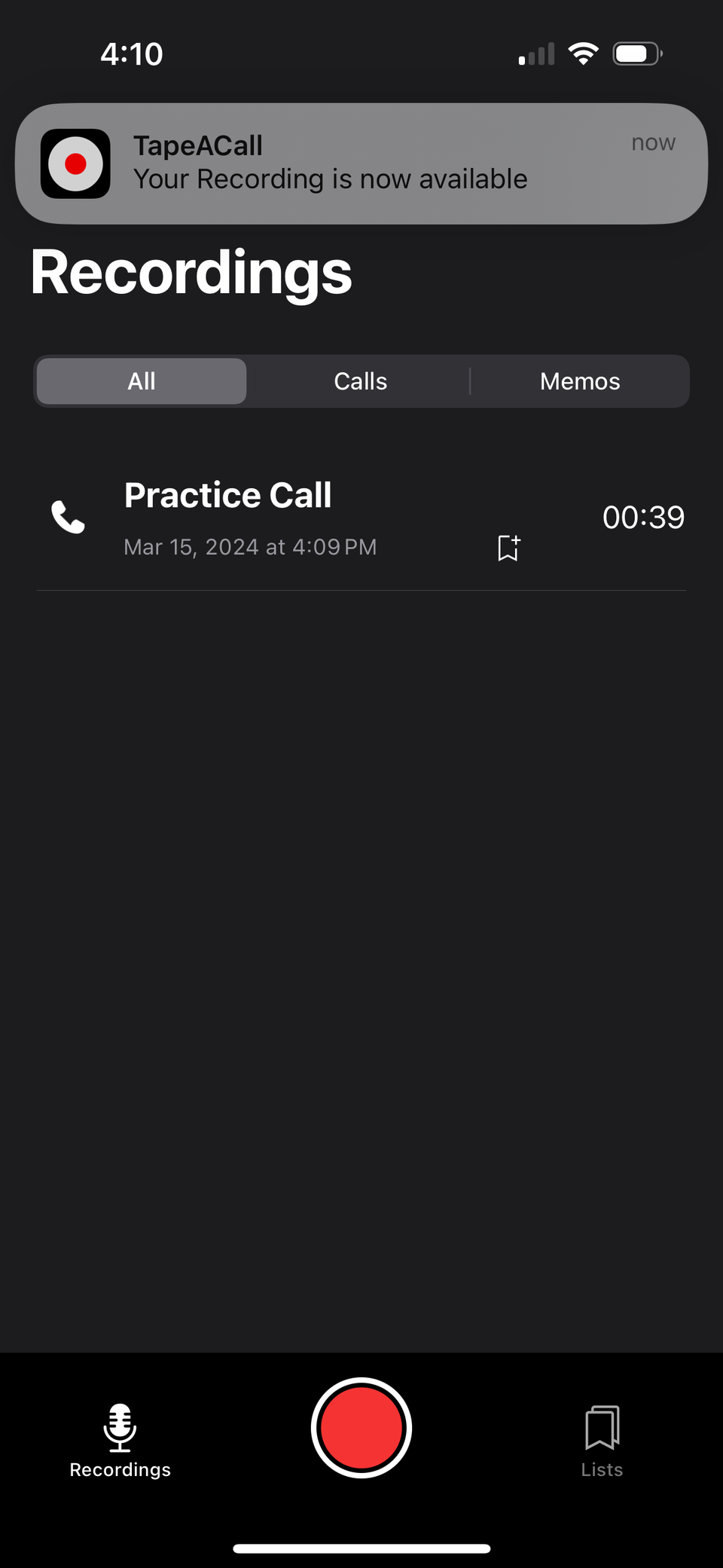 TapeACall call library